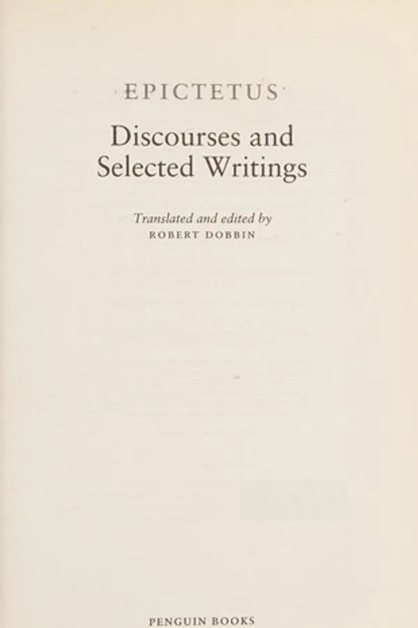 Cover of Discourses and Selected Writings by Epictetus